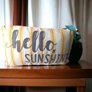 Hello Sunshine Novelty decorative pillow.
